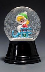 Girl on Sled - Small<br>Vienna Snow Globe